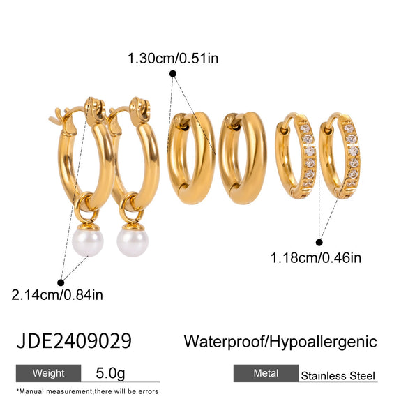 Stainless Steel Geometric Earrings Electroplated Minimalist Design For Women