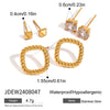 Stainless Steel Geometric Earrings Electroplated Minimalist Design For Women