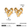 Stainless Steel Geometric Earrings Electroplated Minimalist Design For Women