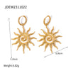 Stainless Steel Geometric Earrings For Women Electroplated Jewelry