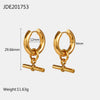 Stainless Steel Geometric Earrings For Women Electroplated Jewelry