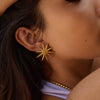 Stainless Steel Geometric Earrings For Women Electroplated Light Luxury Style