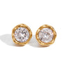 Stainless Steel Geometric Earrings For Women With Electroplating And Original Design