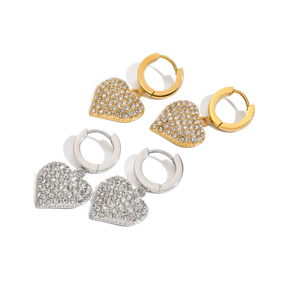 Stainless Steel Geometric Earrings For Women With Electroplating Design