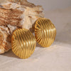 Stainless Steel Geometric Earrings For Women With Electroplating
