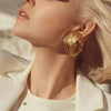 Stainless Steel Geometric Earrings For Women With Electroplating