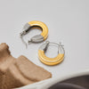 Stainless Steel Geometric Earrings For Women With Electroplating