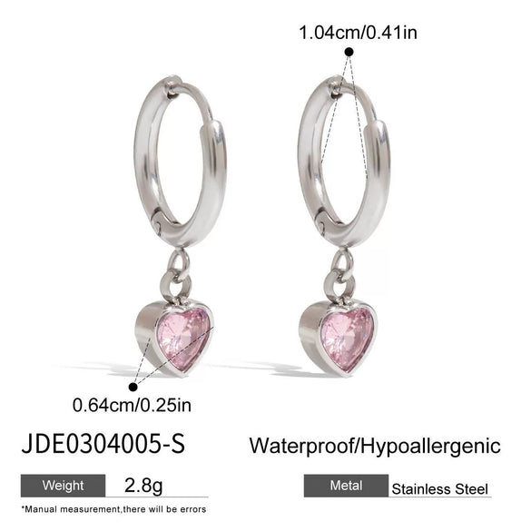 Stainless Steel Geometric Earrings Light Luxury Electroplating Design For Women