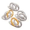 Stainless Steel Geometric Earrings Light Luxury Electroplating Design Sense Niche Women's