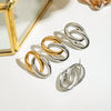 Stainless Steel Geometric Earrings Light Luxury Electroplating Design Sense Niche Women's