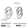 Stainless Steel Geometric Earrings Light Luxury Electroplating Design Sense Niche Women's
