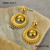 Stainless Steel Geometric Earrings Plated With 18K Gold And Silver French Retro Style Women's Fashion Jewelry