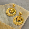 Stainless Steel Geometric Earrings Plated With 18K Gold And Silver French Retro Style Women's Fashion Jewelry