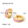 Stainless Steel Geometric Earrings With Electroplating Design For Women