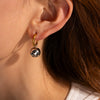 Stainless Steel Geometric Earrings With Electroplating Design