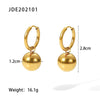 Stainless Steel Geometric Earrings With Electroplating Design
