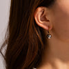 Stainless Steel Geometric Earrings With Electroplating Design
