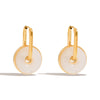 Stainless Steel Geometric Earrings With Electroplating For Women