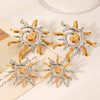 Stainless Steel Geometric Earrings With Electroplating For Women