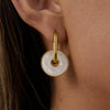 Stainless Steel Geometric Earrings With Electroplating For Women
