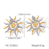 Stainless Steel Geometric Earrings With Electroplating For Women