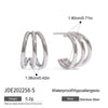 Stainless Steel Geometric Earrings With Electroplating Minimalist Design Light Luxury Highend Jewelry