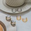 Stainless Steel Geometric Earrings With Electroplating Minimalist Design Light Luxury Highend Jewelry