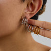 Stainless Steel Geometric Earrings With Electroplating Minimalist Design Light Luxury Highend Jewelry