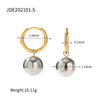 Stainless Steel Geometric Earrings With Electroplating Treatment