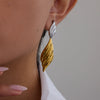 Stainless Steel Geometric Earrings With Electroplating