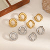 Stainless Steel Geometric Earrings With Electroplating