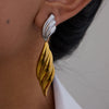Stainless Steel Geometric Earrings With Electroplating