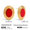 Stainless Steel Geometric Earrings With French Retro Style And Electroplating Processing