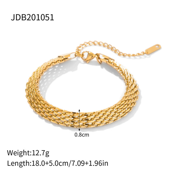 Stainless Steel Geometric Electroplated Bracelet