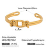 Stainless Steel Geometric Electroplated Bracelet