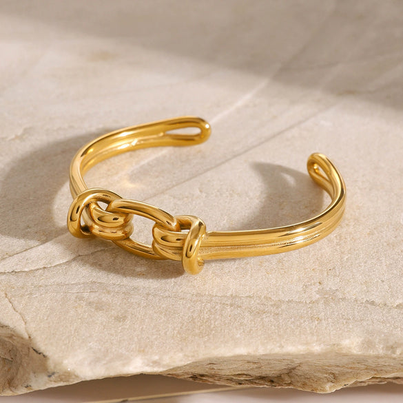 Stainless Steel Geometric Electroplated Bracelet