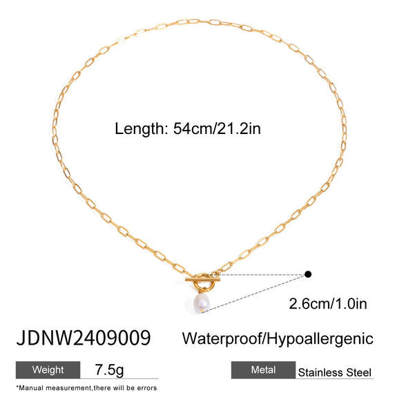 Stainless Steel Geometric Electroplated Cross Chain Necklace For Women