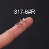 Stainless Steel Geometric Electroplated Ear Bone Screw Ball Piercing Earring