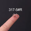 Stainless Steel Geometric Electroplated Ear Bone Screw Ball Piercing Earring