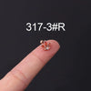 Stainless Steel Geometric Electroplated Ear Bone Screw Ball Piercing Earring