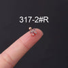 Stainless Steel Geometric Electroplated Ear Bone Screw Ball Piercing Earring