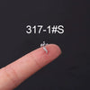 Stainless Steel Geometric Electroplated Ear Bone Screw Ball Piercing Earring
