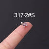Stainless Steel Geometric Electroplated Ear Bone Screw Ball Piercing Earring