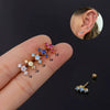 Stainless Steel Geometric Electroplated Ear Nail Piercing Jewelry