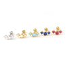 Stainless Steel Geometric Electroplated Ear Nail Piercing Jewelry