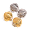 Stainless Steel Geometric Electroplated Earrings For Women