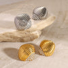 Stainless Steel Geometric Electroplated Earrings For Women
