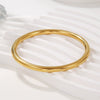 Stainless Steel Geometric Electroplated Imitation Gold Unfading Bracelet For Women