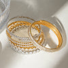 Stainless Steel Geometric Electroplated Jewelry Bracelet Collar Necklace