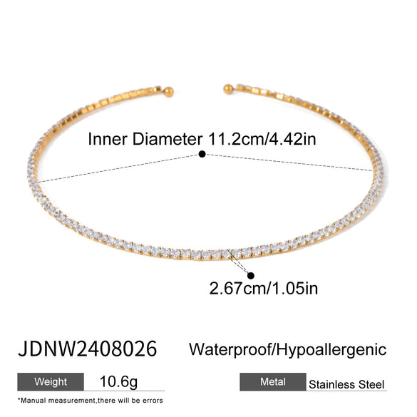 Stainless Steel Geometric Electroplated Jewelry Bracelet Collar Necklace